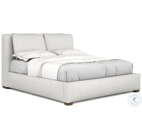 Stockyard White Queen Upholstered Panel Bed