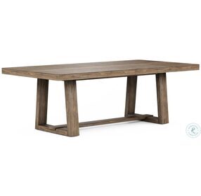 Stockyard Brown Extendable Trestle Dining Table