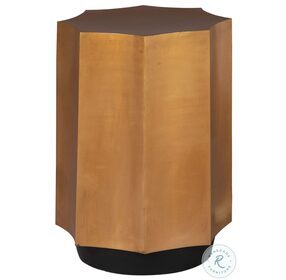 Special Reserve Aged Copper Fluted Column End Table