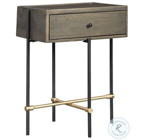 Special Reserve Deep Black And Brown Tones Chairside Box End Table