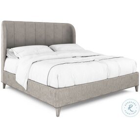 Vault Soft Grey Queen Upholstered Shelter Bed
