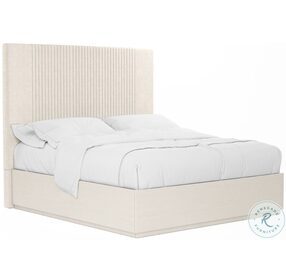 Blanc Alabaster Upholstered King Panel Bed