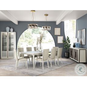 Blanc Alabaster Extendable Rectangular Dining Room Set