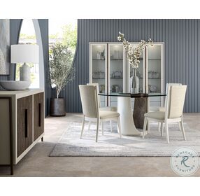 Blanc Alabaster Round Dining Room Set