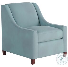 Bella Blue Skylight Recessed Arm Accent Chair