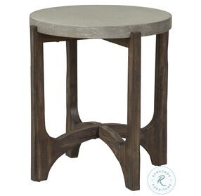 Cascade Wire Brush Rustic Brown End Table