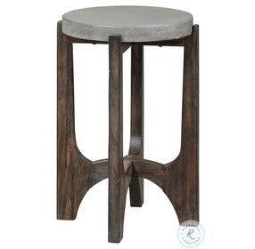 Cascade Wire Brush Rustic Brown Chairside Table