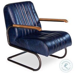 Bel Air Blue Arm Leather Chair