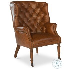Welsh Vienna Brown Leather Chair