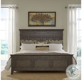 Paradise Valley Saddle Brown Queen Panel Bed