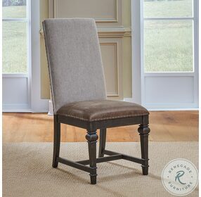 Paradise Valley Saddle Brown Upholstered Side Chair Set of 2