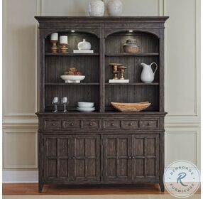 Paradise Valley Saddle Brown Buffet with Hutch