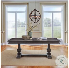 Paradise Valley Saddle Brown Trestle Extendable Dining Table