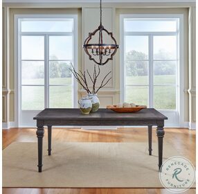 Paradise Valley Saddle Brown Rectangular Leg Extendable Dining Table