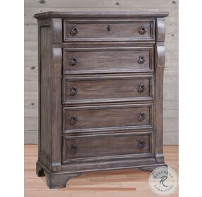 Heirloom Rustic Charcoal 5 Drawer Chest