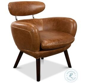 Sinclair Brown Leather Arm Chair