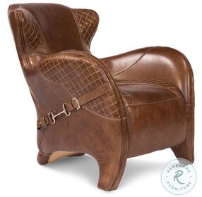 Hera Brown Leather Arm Chair