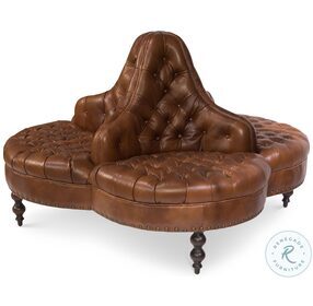 Lobby Brown Leather Sofa