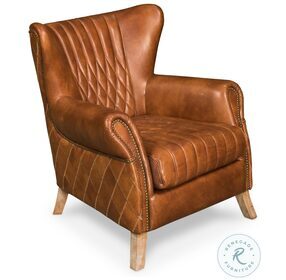 Bugatti Brown Leather Arm Chair