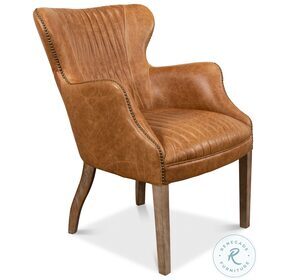 Disel Tan Leather Single Chair