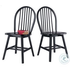 Windsor Black Side Chair Set Of 2