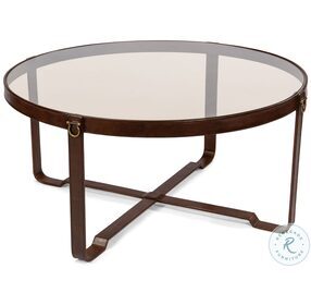 Harness Brown Round Cocktail Table
