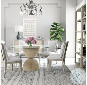 Cotiere Linen Round Dining Room Set