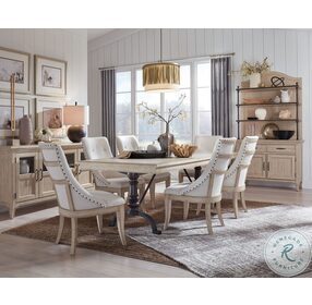 Harlow Weathered Bisque Rectangular Extendable Dining Room Set