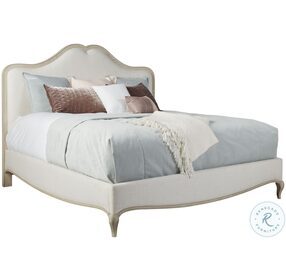 Charme Beige King Upholstered Panel Bed