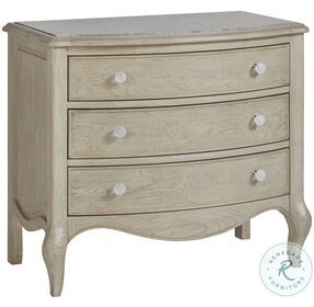 Charme Blanched Oak 3 Drawer Nightstand