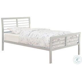 Cooper Silver Full Metal Bed