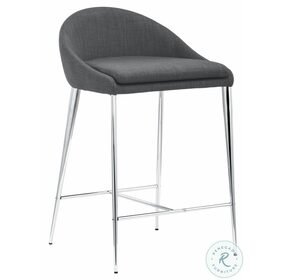 Reykjavik Graphite Fabric Counter Height Chair Set of 2