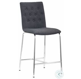 Uppsala Graphite Fabric Counter Height Chair Set of 2