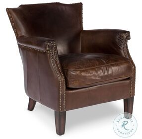 Topeka Brown Leather Chair