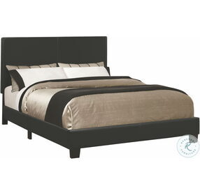 Mauve Black Upholstered Full Platform Bed