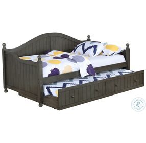 Julie Ann Grey Twin Size Daybed With Trundle