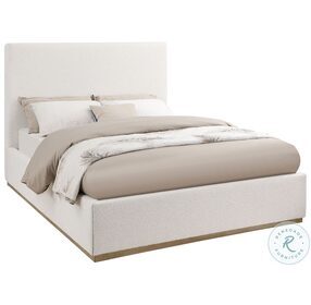 Knox Cream Upholstered King Platform Bed
