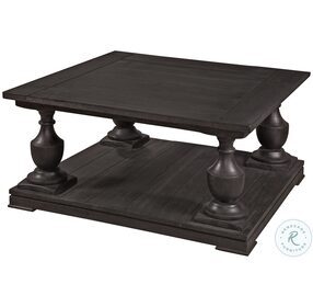 Hanover Black Coffee Bean Square Cocktail Table