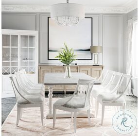 Somerton White Washed Extendable Rectangular Dining Room Set