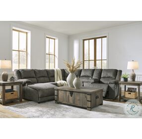 Benlocke Flannel 6 Piece Reclining Sectional with LAF Chaise