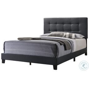 Mapes Charcoal Upholstered Full Panel Bed