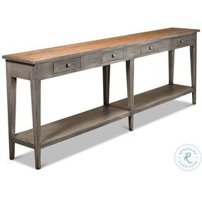 Provincial Gray Natural Top Hall Table