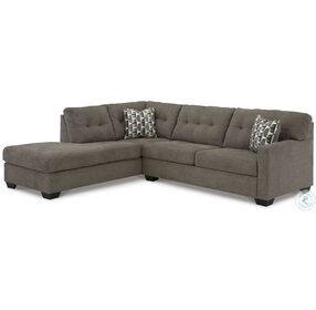 Mahoney Chocolate 2 Piece LAF Chaise Sleeper Sectional