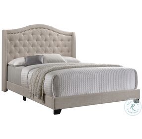 Sonoma Beige Upholstered Queen Panel Bed