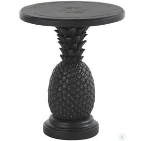 Alfresco Living Black Outdoor Pineapple Accent Table