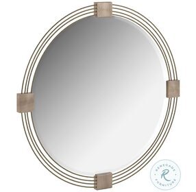 Finn Brown Round Mirror