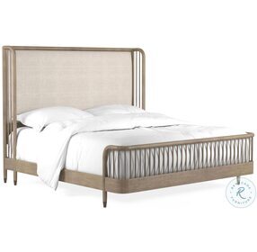 Finn Tawny And Beige Queen Upholstered Shelter Bed