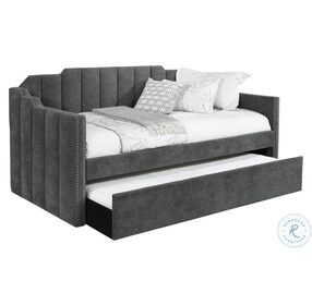 Kingston Charcoal and Black Twin Daybed with Trundle