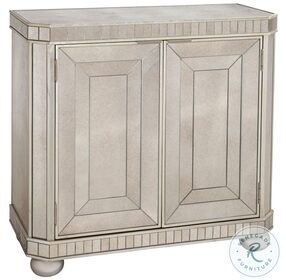 Moiselle Antique Mirror And Silverleaf Bar Cabinet