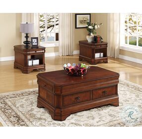 Sheridan Burnished Cherry Lift Top Occasional Table Set
